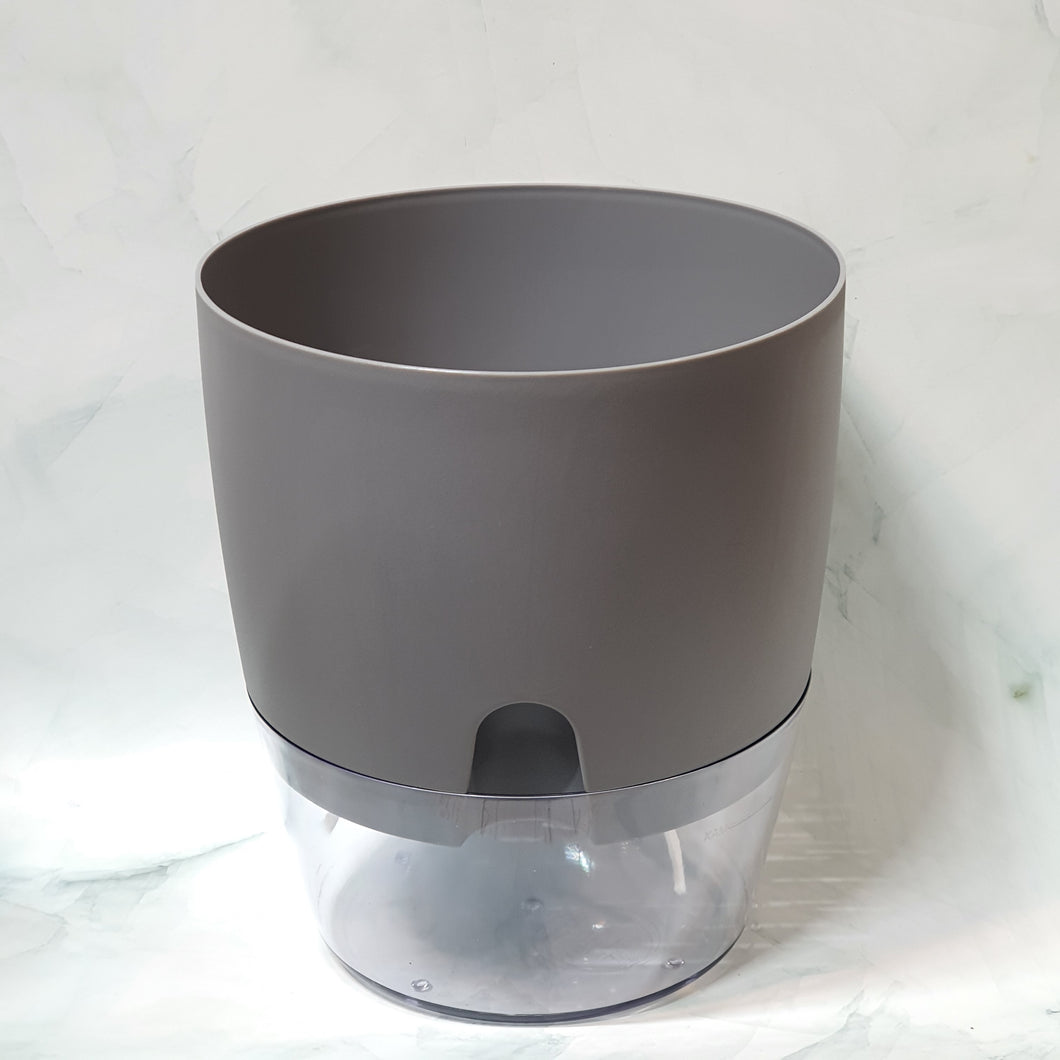 SW XLarge Round Grey Pot with Clear Base (PA21/4/a)
